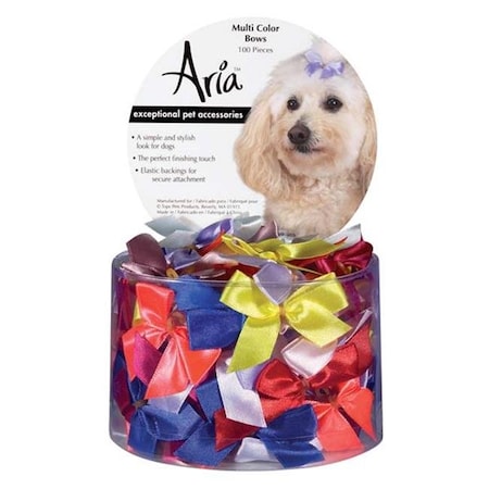 Aria DT162 99 Aria 5/8 In Multi-Color Bows Canister 100/Pcs